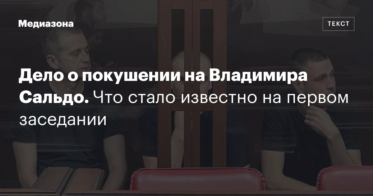 Дело о покушении на Владимира Сальдо. Что стало известно на первом заседании