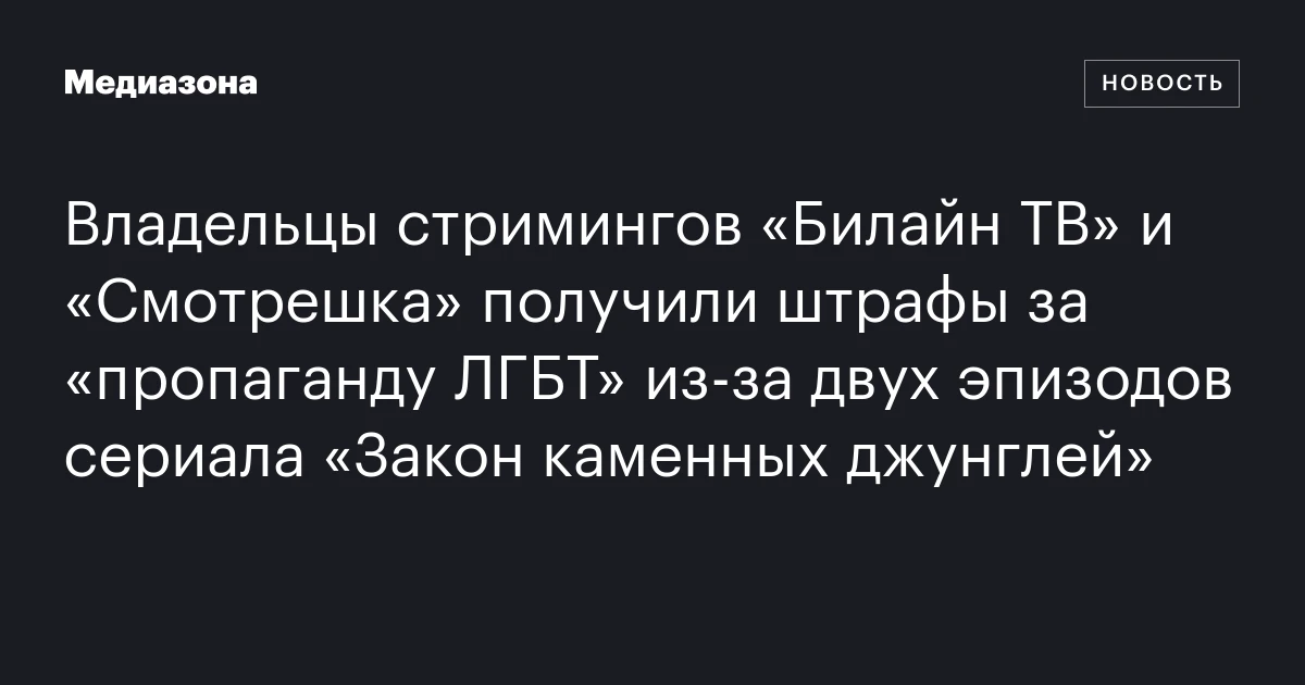 Владельцы стримингов «Билайн ТВ» и «Смотрешка» пол