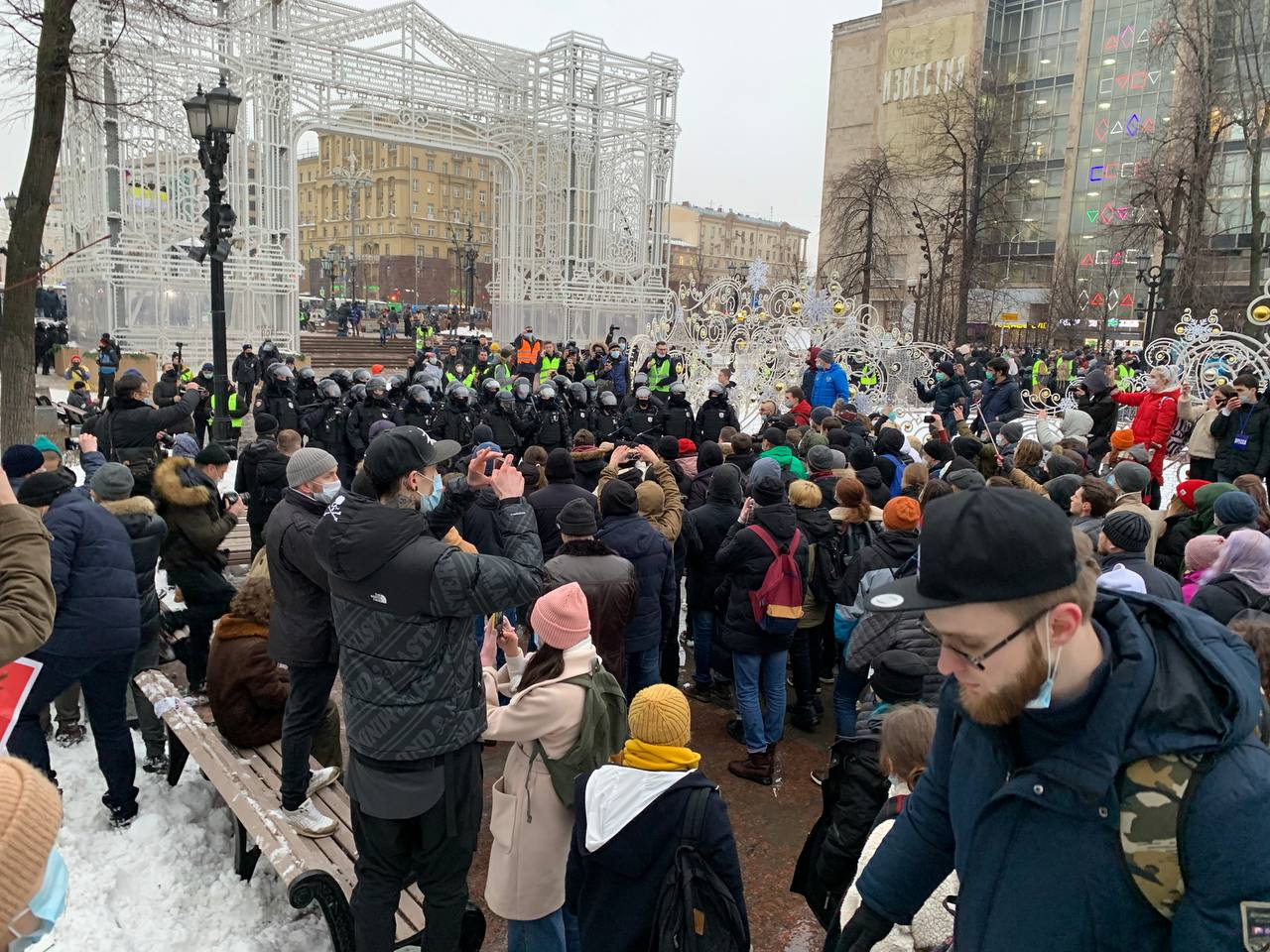 Акции за Навального. Москва и Петербург