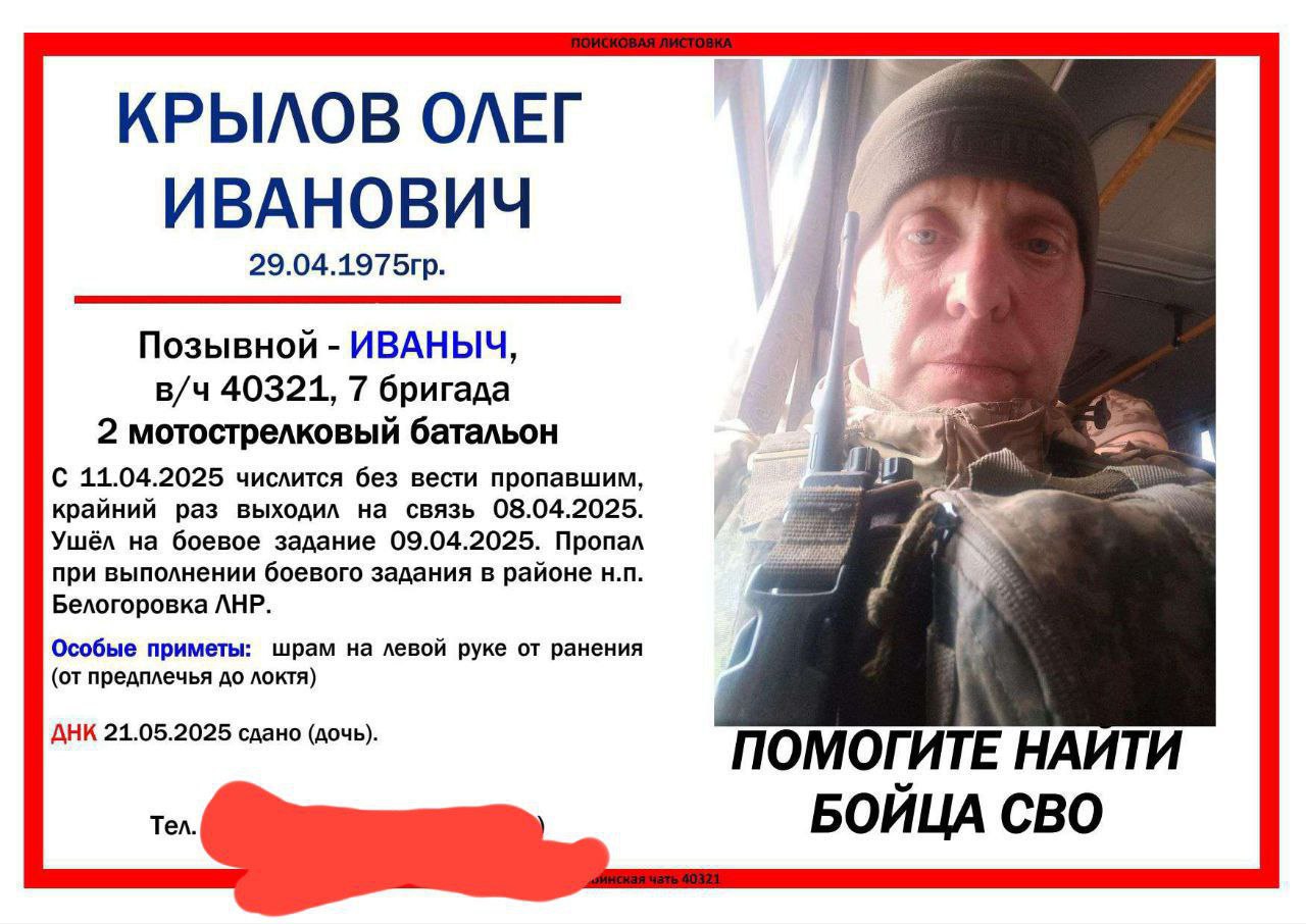 Фото: Погибший на войне с Украиной Крылов Олег Иванович. ЛНР, добровольцы