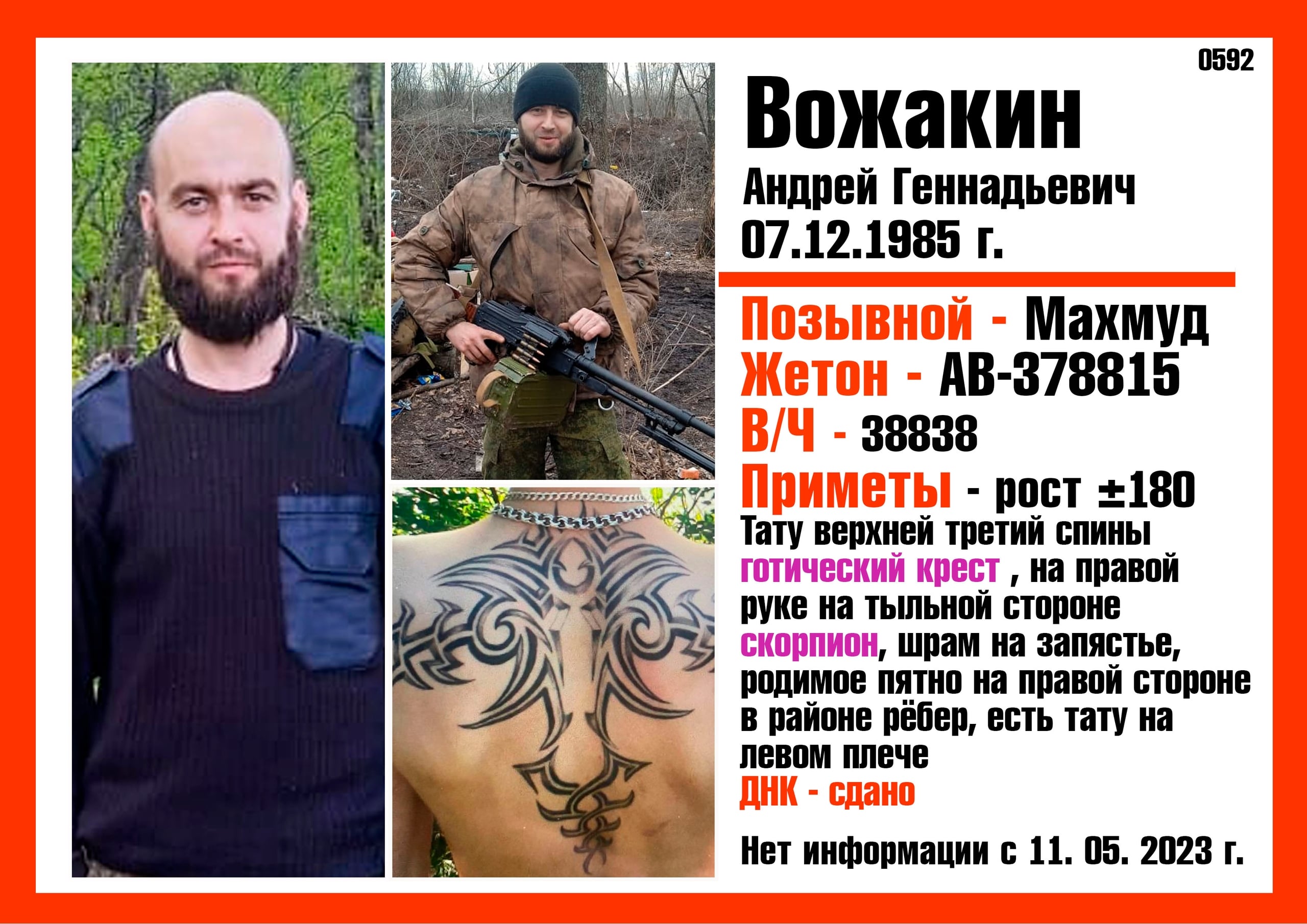 Фото: Погибший на войне с Украиной Вожакин Андрей Геннадьевич. Калужская область, мотострелковые войска