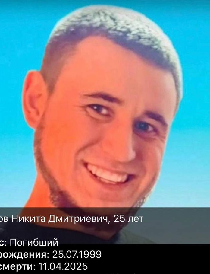 Фото: Погибший на войне с Украиной Казаков Никита Дмитриевич. Республика Саха (Якутия), нет данных